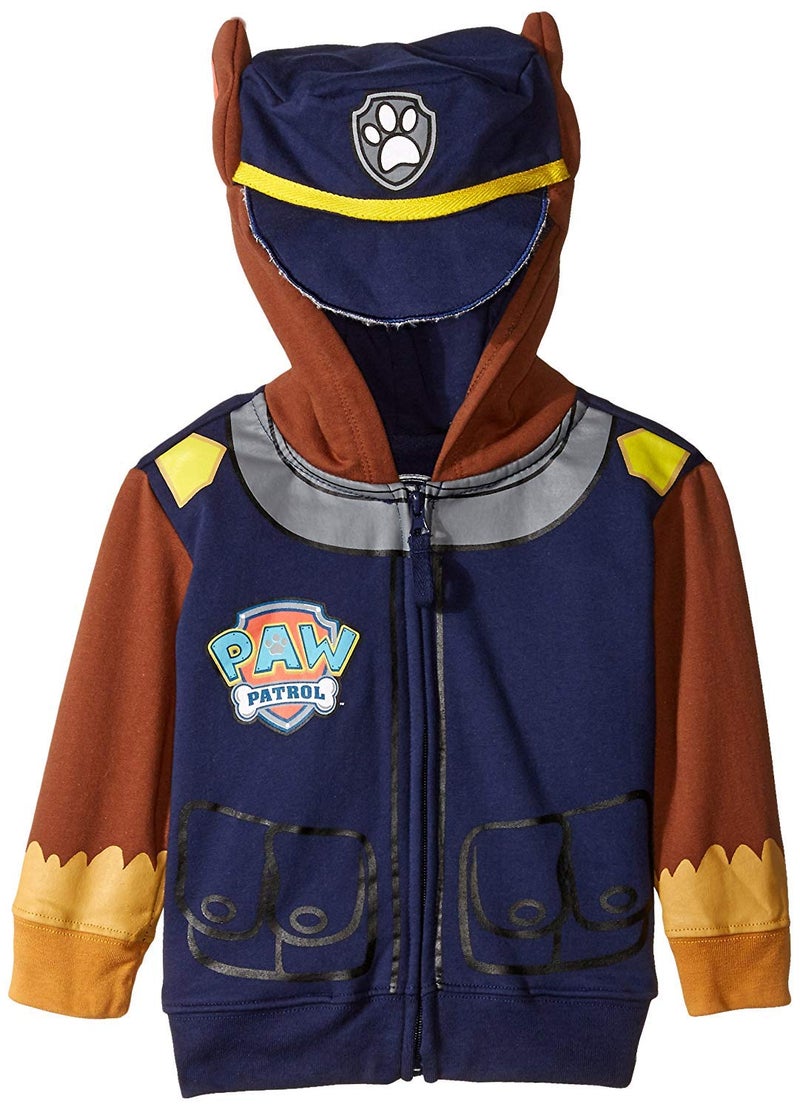 Paw Patrol Little Boys' Paw Patrol Chase Toddler Costume Hoodie, Navy, 3T - Image 1